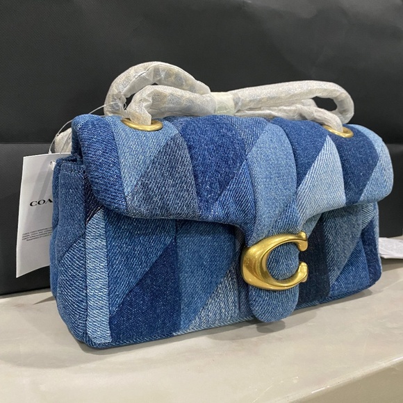 Coach Tabby Denim Shoulder Bag 20 Patchwork Quilting - Picture 9 of 12